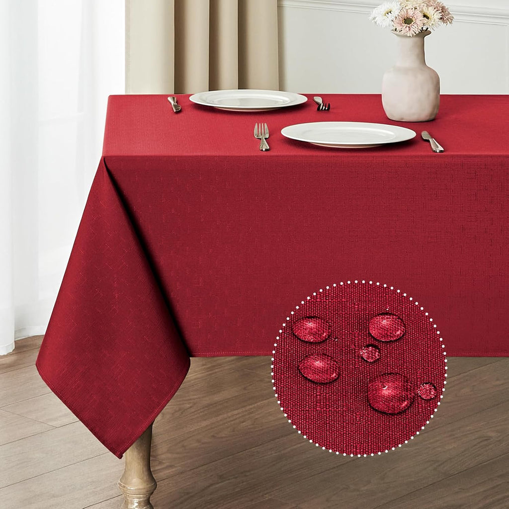 Waterproof Linen Textured Tablecloth
