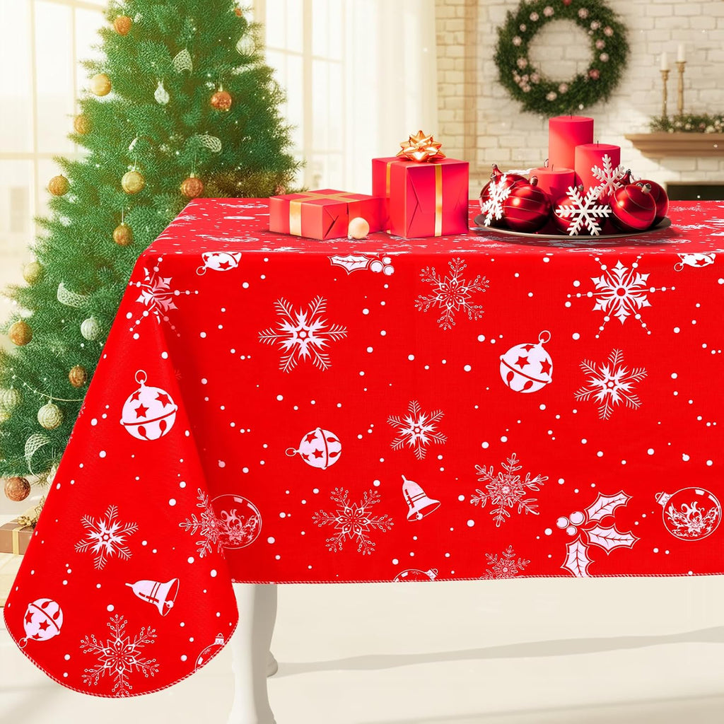 Rectangle Waterproof Vinyl Tablecloth with Flannel Backing