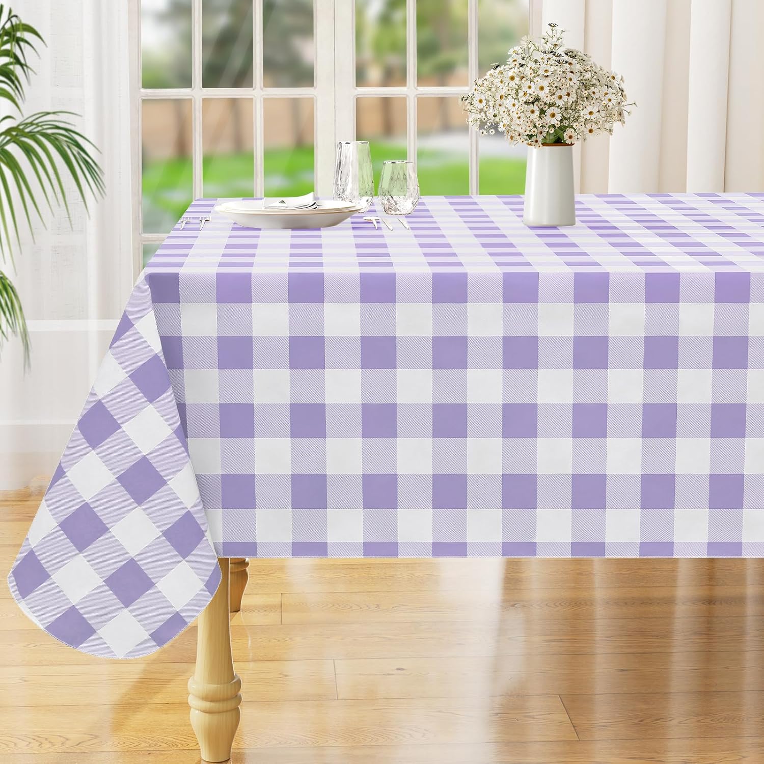 Waterproof Vinyl Tablecloth with Flannel Backing
