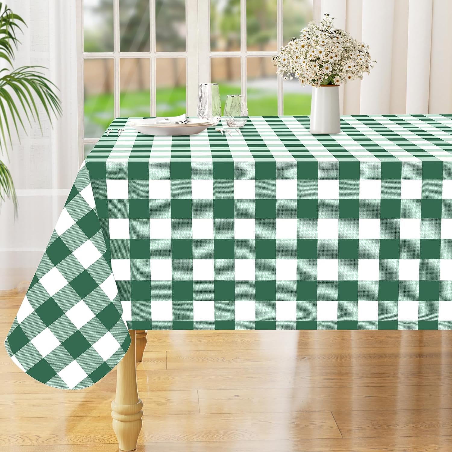 Waterproof Vinyl Tablecloth with Flannel Backing