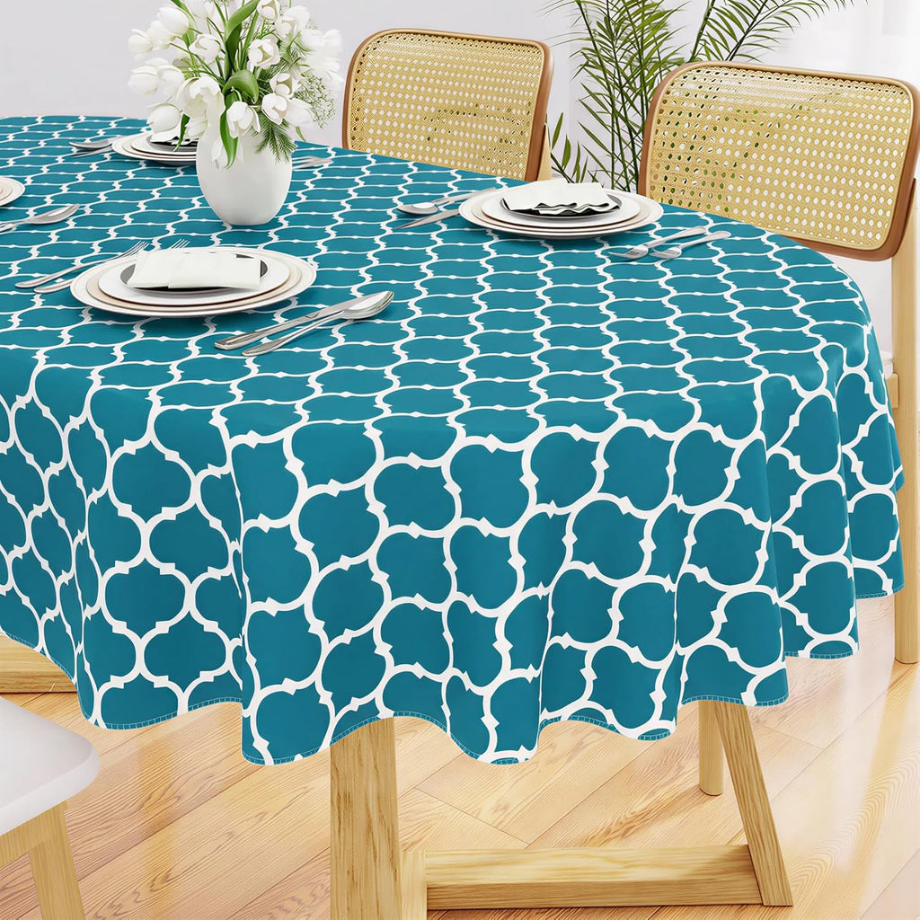 Rectangle Waterproof Vinyl Tablecloth with Flannel Backing