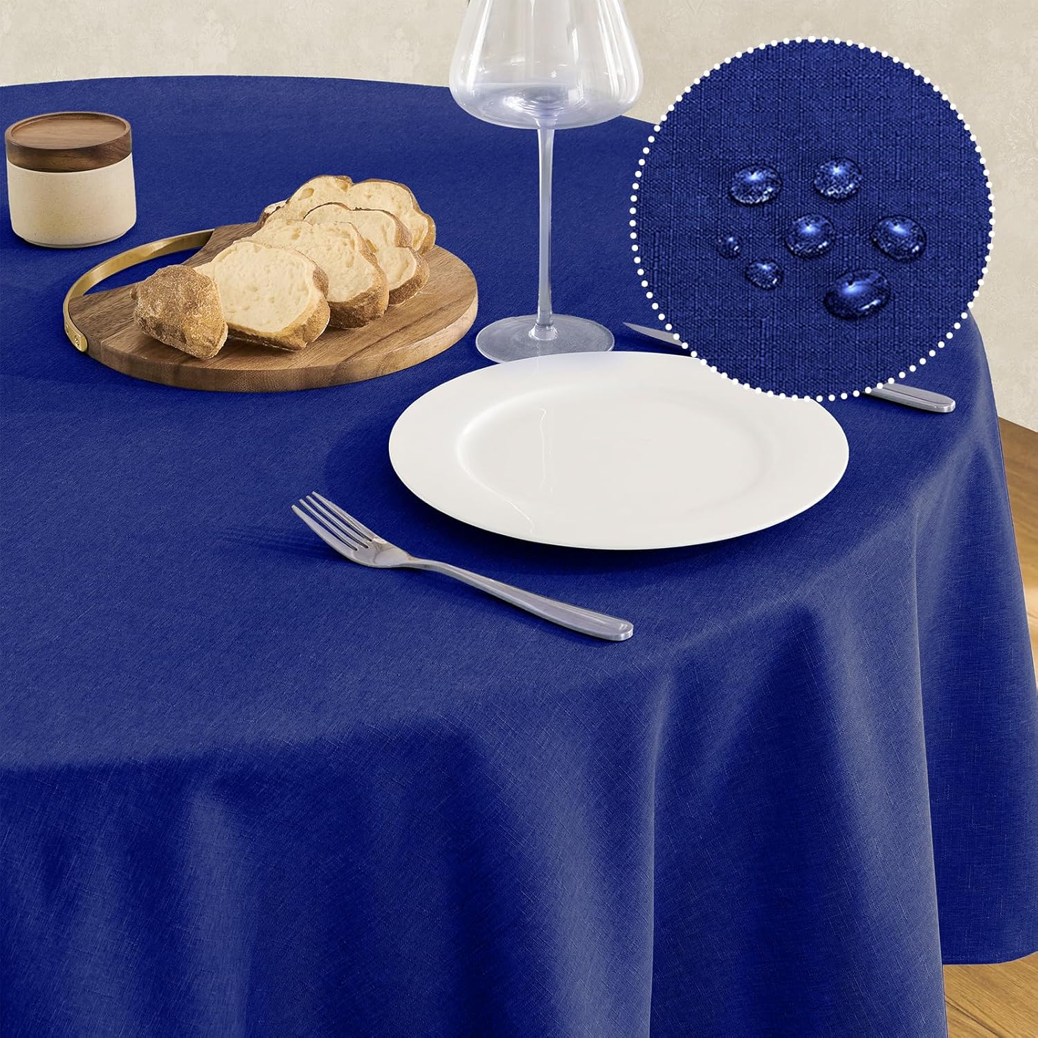 Waterproof Linen Textured Tablecloth