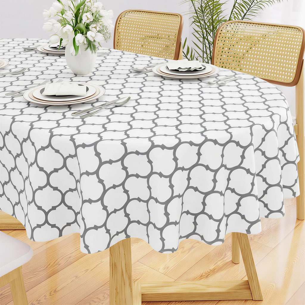 Rectangle Waterproof Vinyl Tablecloth with Flannel Backing