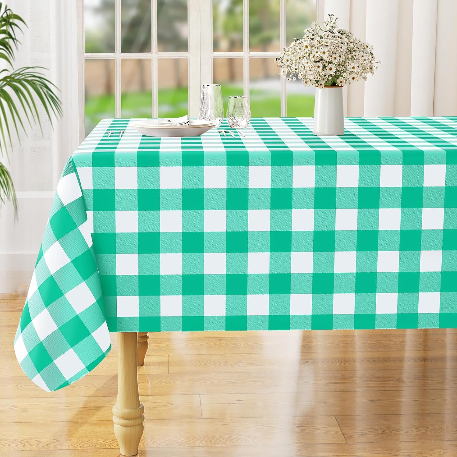 Waterproof Vinyl Tablecloth with Flannel Backing