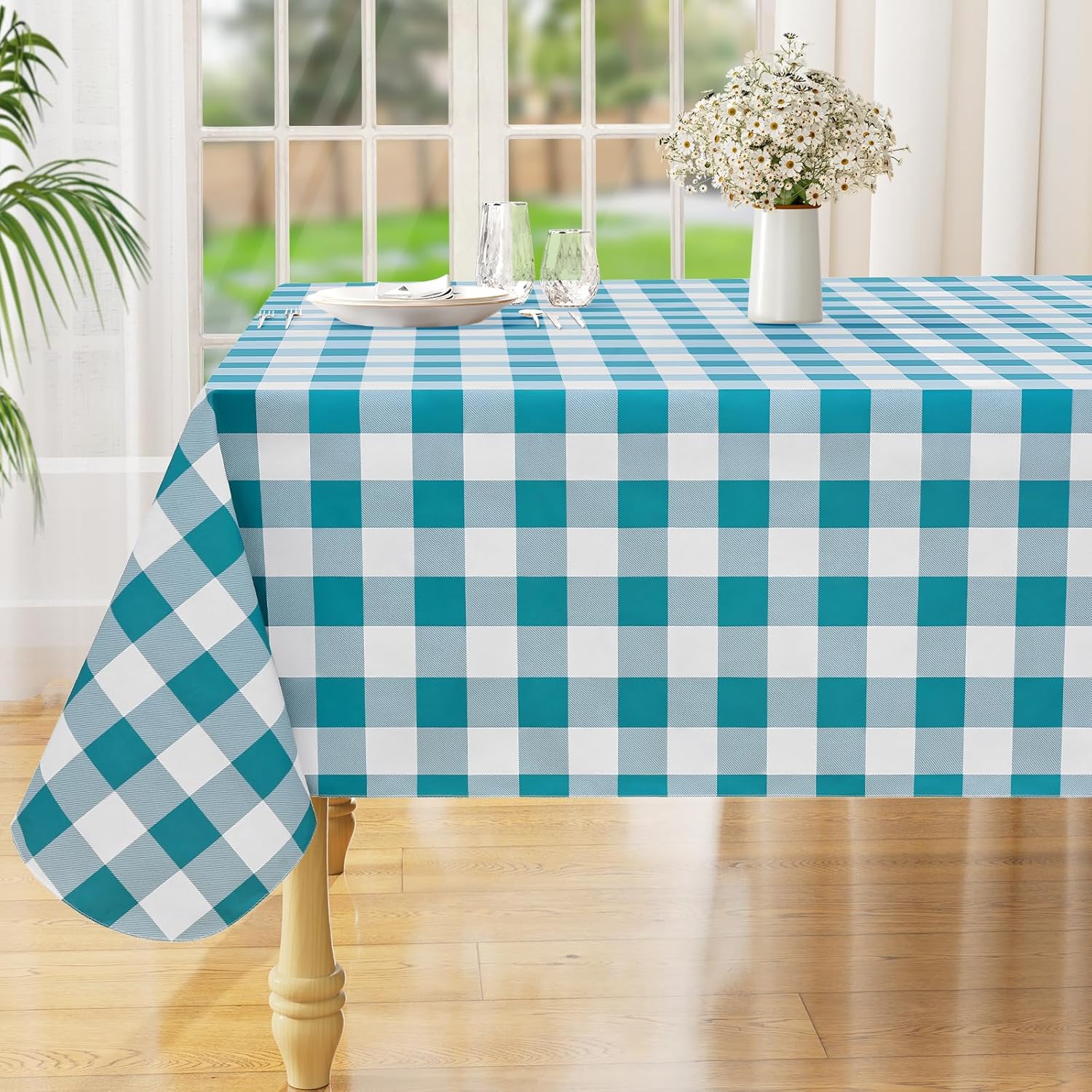 Waterproof Vinyl Tablecloth with Flannel Backing