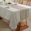 Waterproof Cotton Linen Outdoor Tablecloth