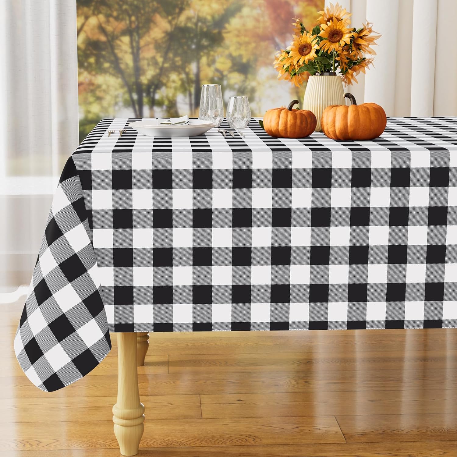 Waterproof Vinyl Tablecloth with Flannel Backing