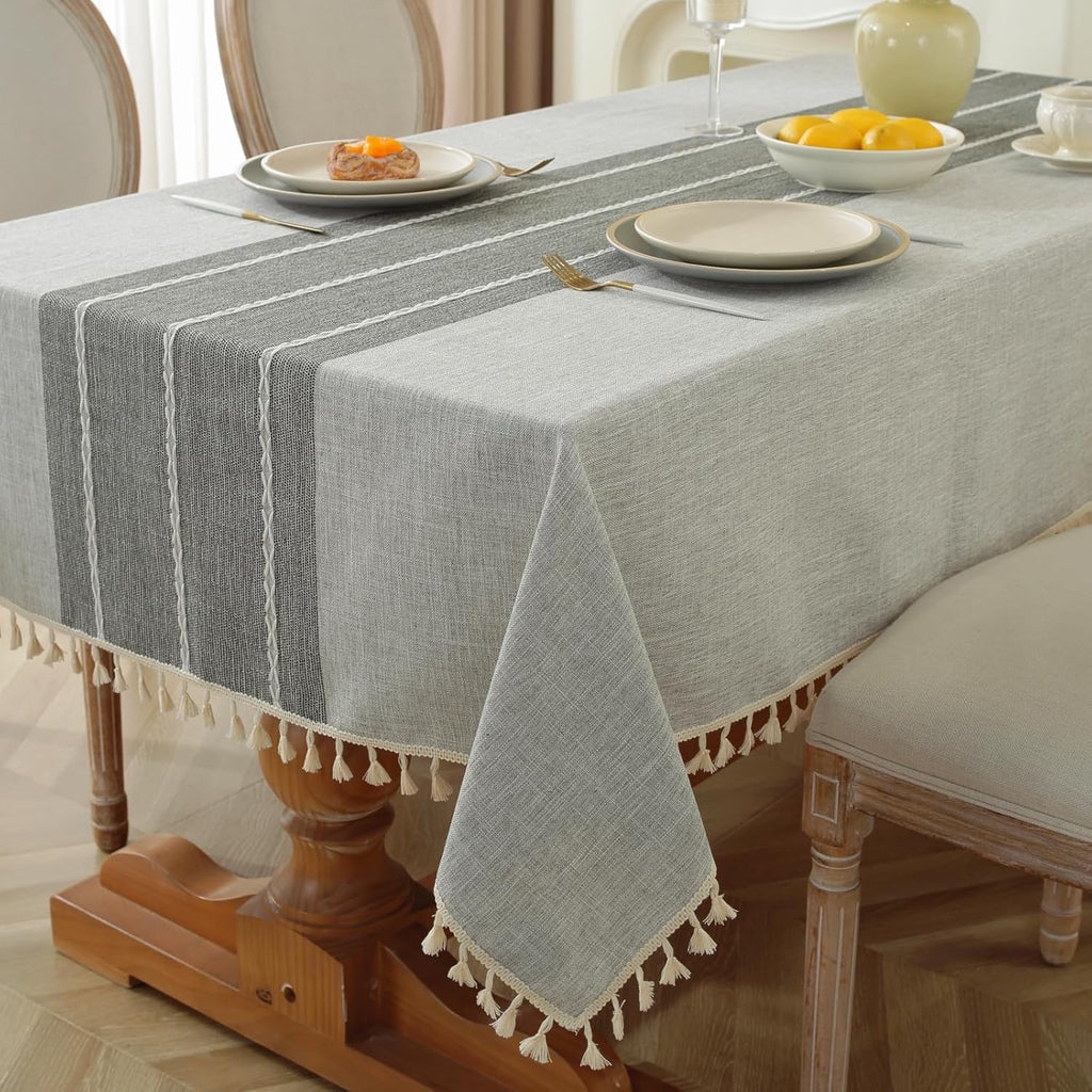 Waterproof Cotton Linen Outdoor Tablecloth