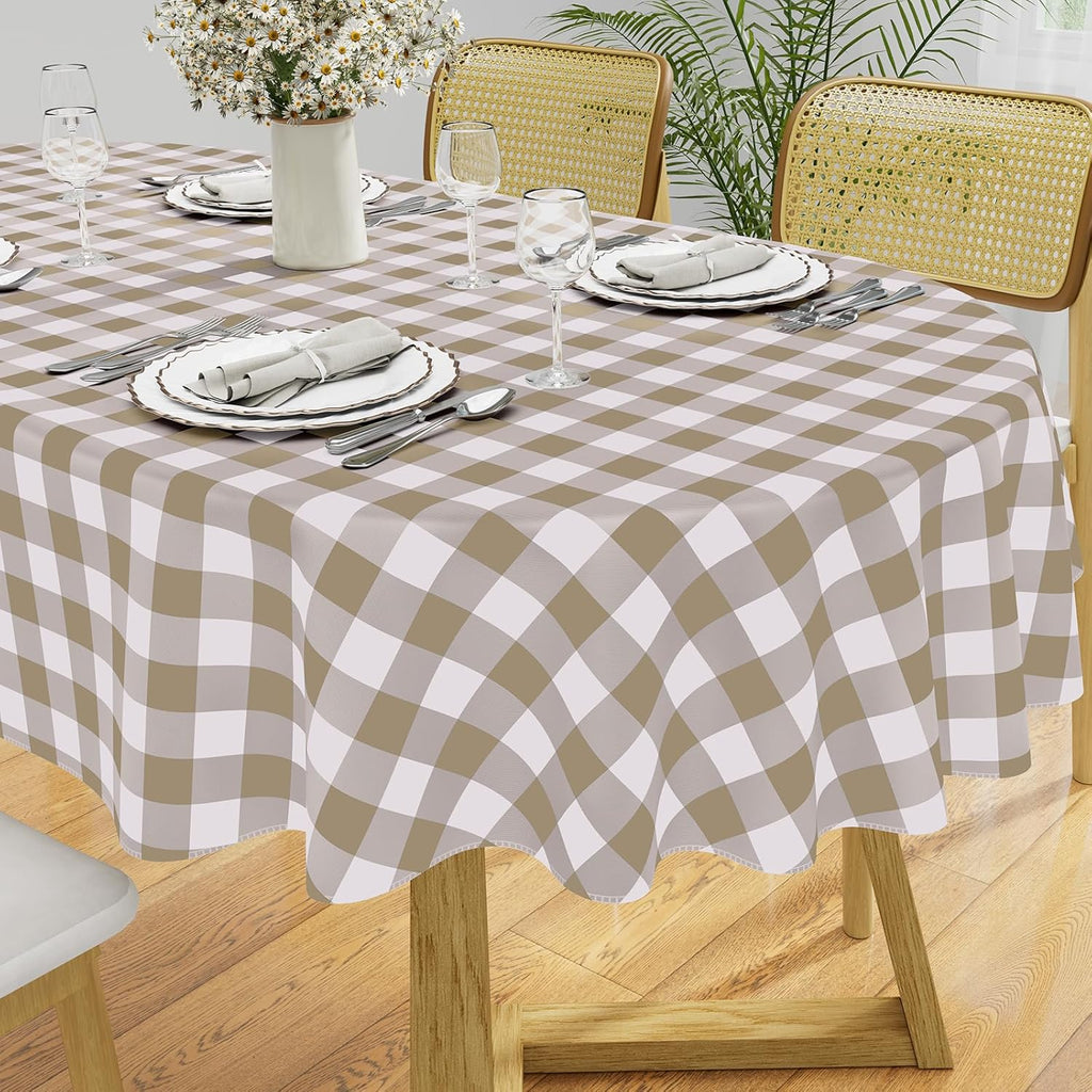 Waterproof Vinyl Tablecloth with Flannel Backing