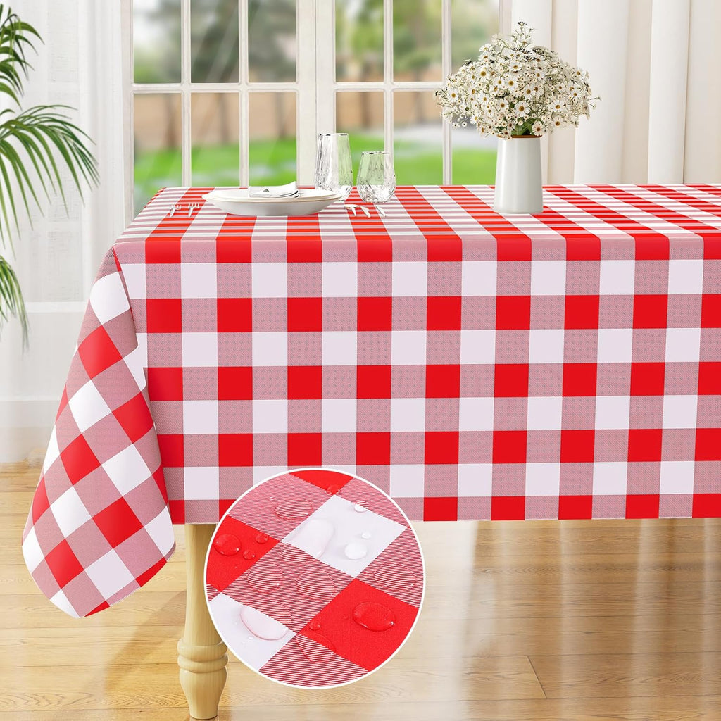 Waterproof Vinyl Tablecloth with Flannel Backing