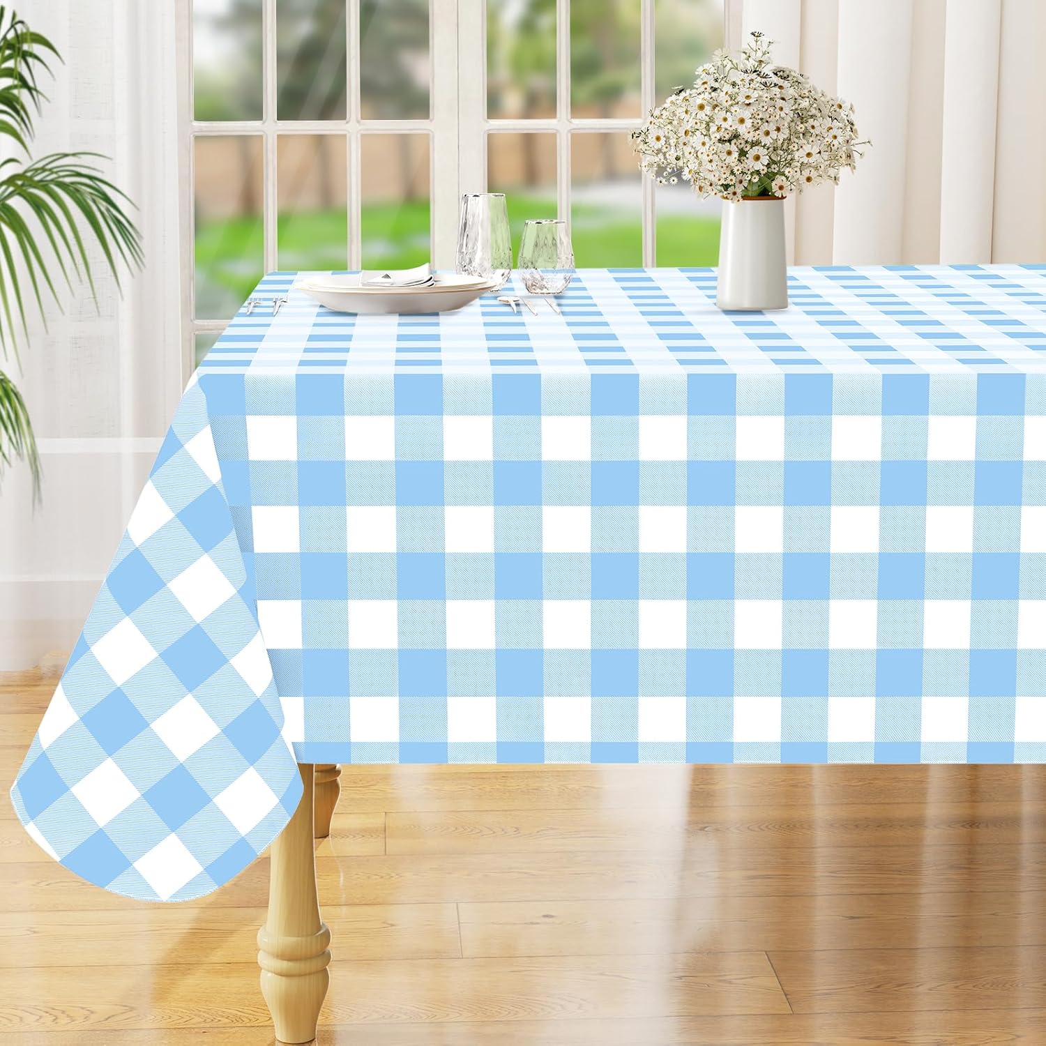 Waterproof Vinyl Tablecloth with Flannel Backing