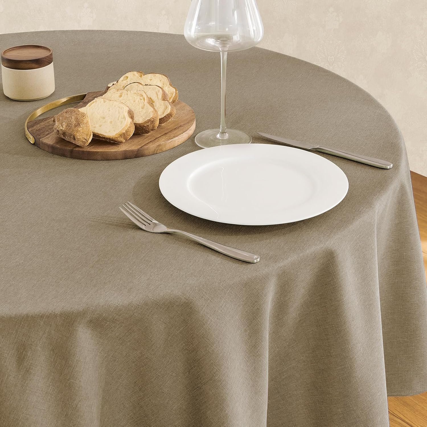Waterproof Linen Textured Tablecloth