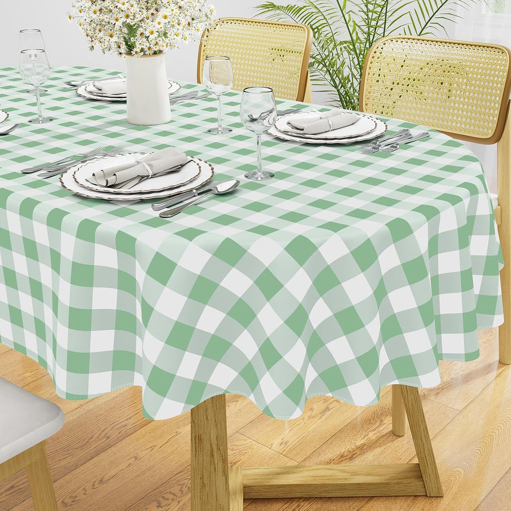 Waterproof Vinyl Tablecloth with Flannel Backing