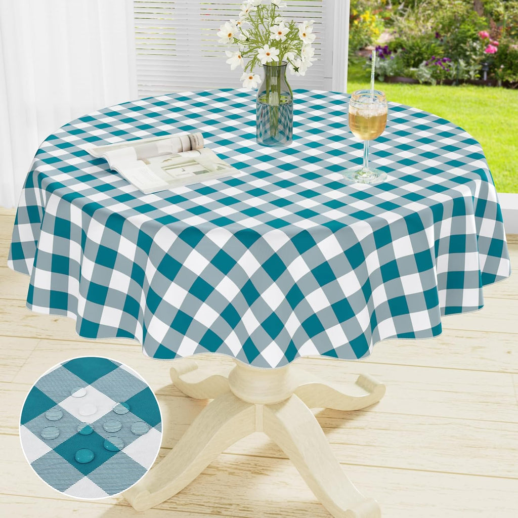 Waterproof Vinyl Tablecloth with Flannel Backing