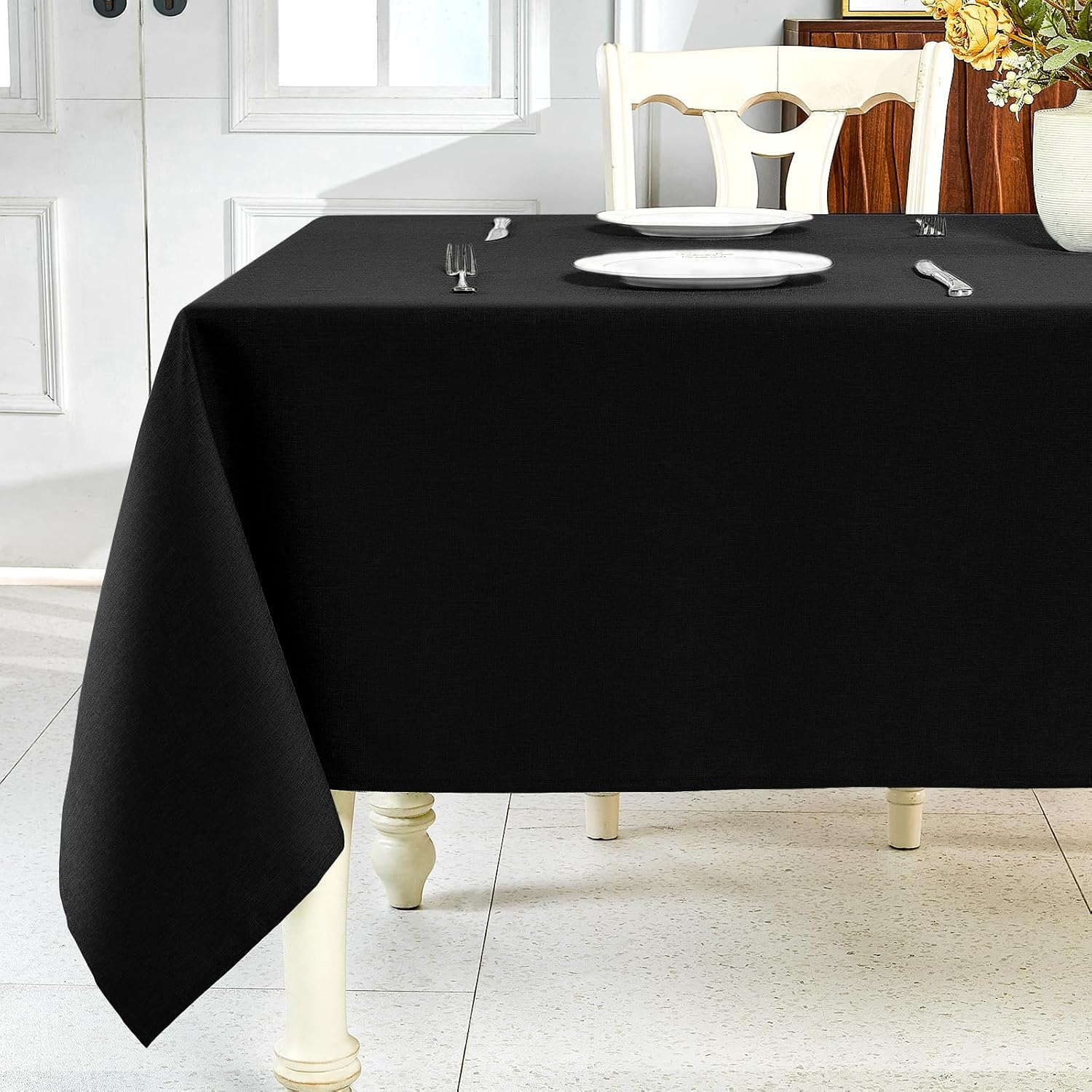 Sage Green Waterproof Linen Tablecloth