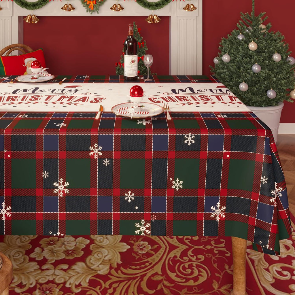 Waterproof Vinyl Tablecloth with Leaf Pattern