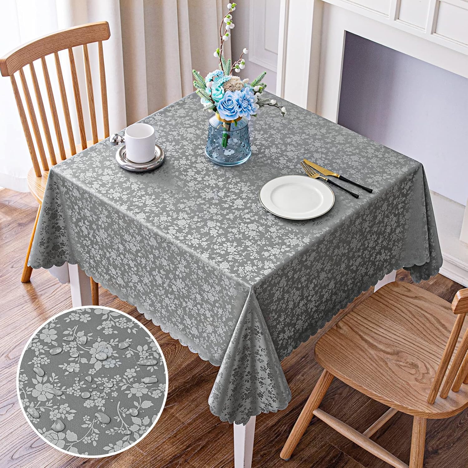 Rectangle Waterproof Heavy Duty Vinyl Tablecloth