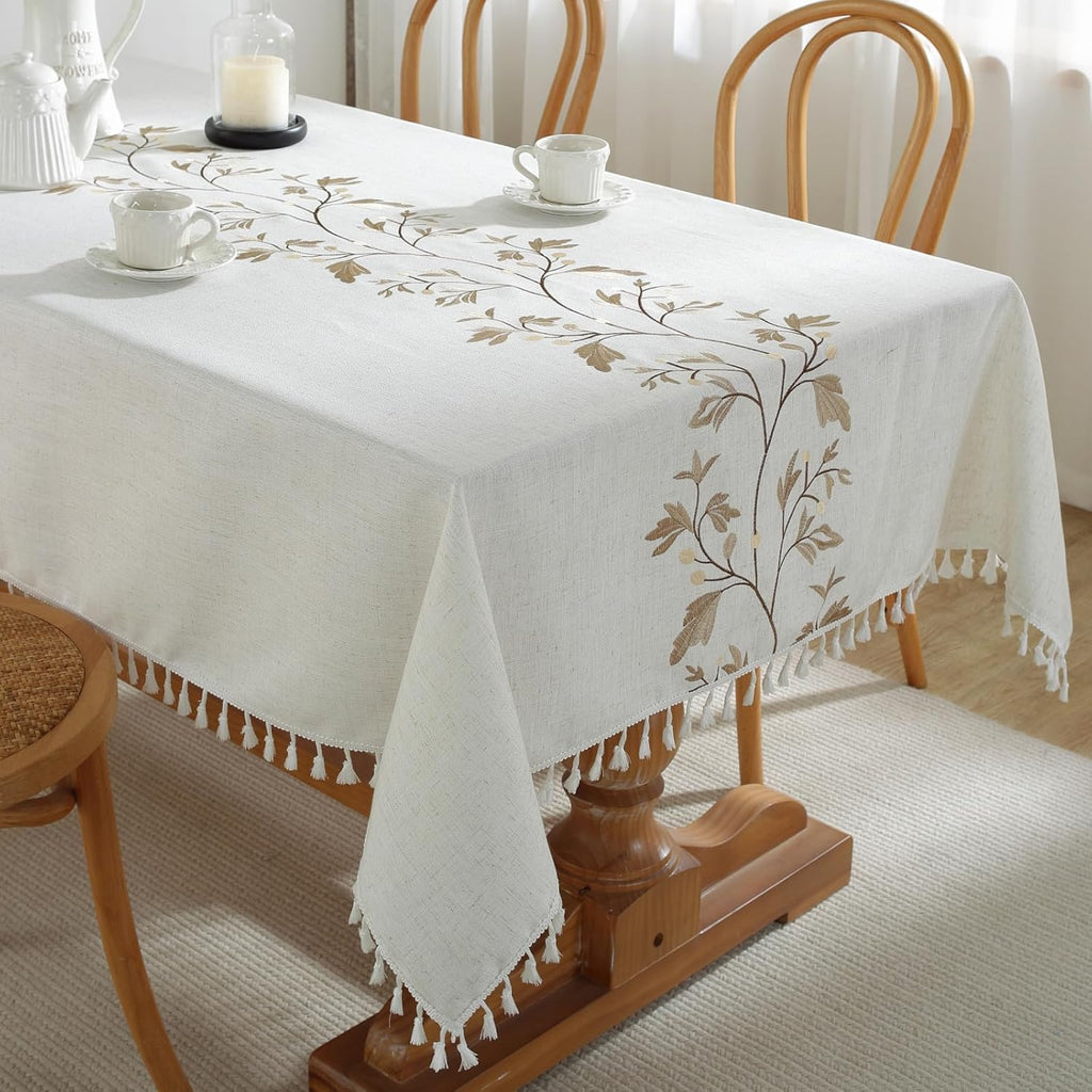 Waterproof Cotton Linen Outdoor Tablecloth