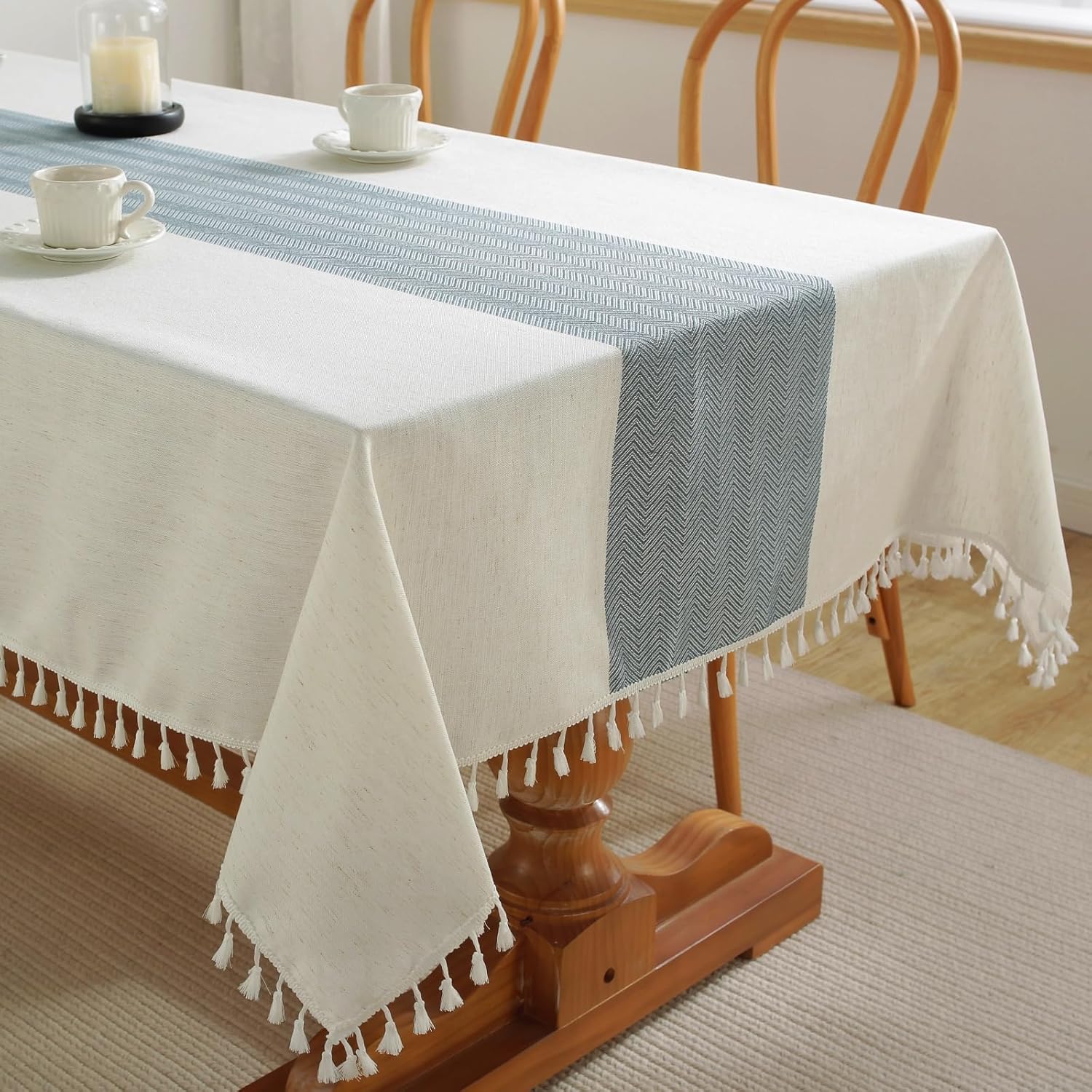 Waterproof Cotton Linen Outdoor Tablecloth