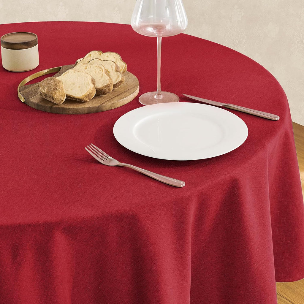 Waterproof Linen Textured Tablecloth