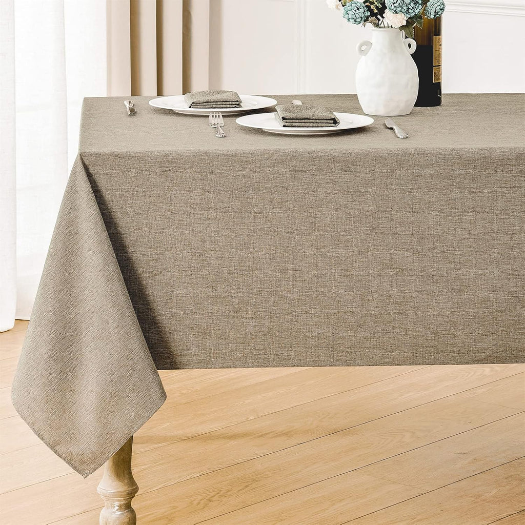 Waterproof Linen Textured Tablecloth