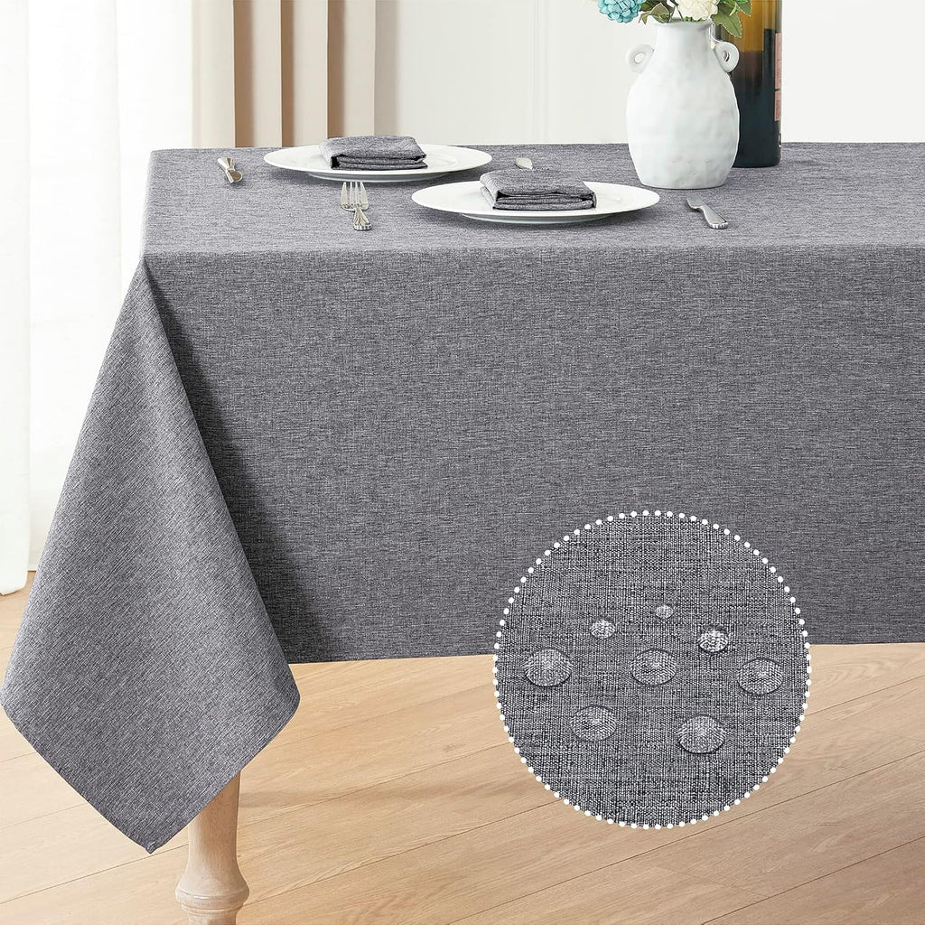 Waterproof Linen Textured Tablecloth