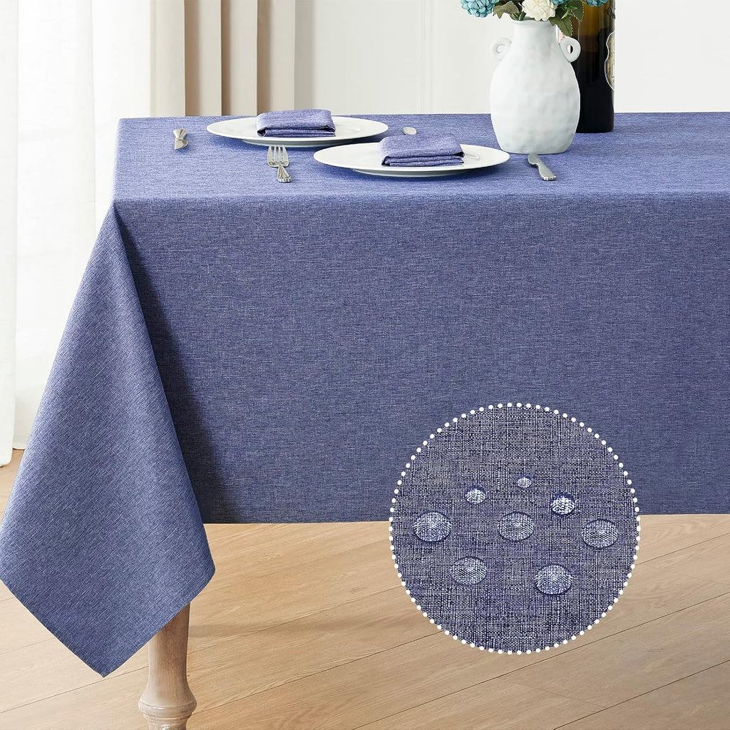 Waterproof Linen Textured Tablecloth